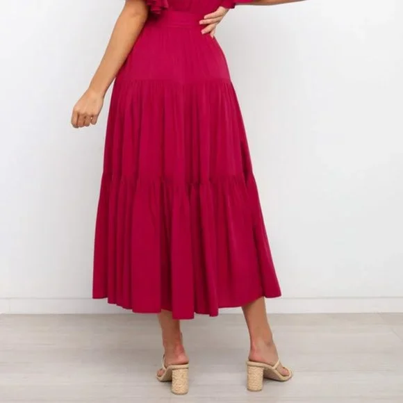 NWOT PETAL & PUP BARKER DRESS IN WINE - Picture 9 of 9